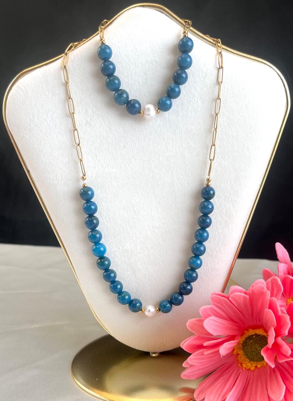 Collar Ágatas Azules
